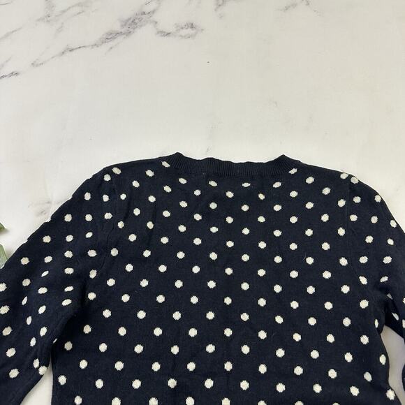 Charlie Robin Anthropologie Chicken Cardigan Sweater Size XS Blue Polka Dot - Picture 9 of 12